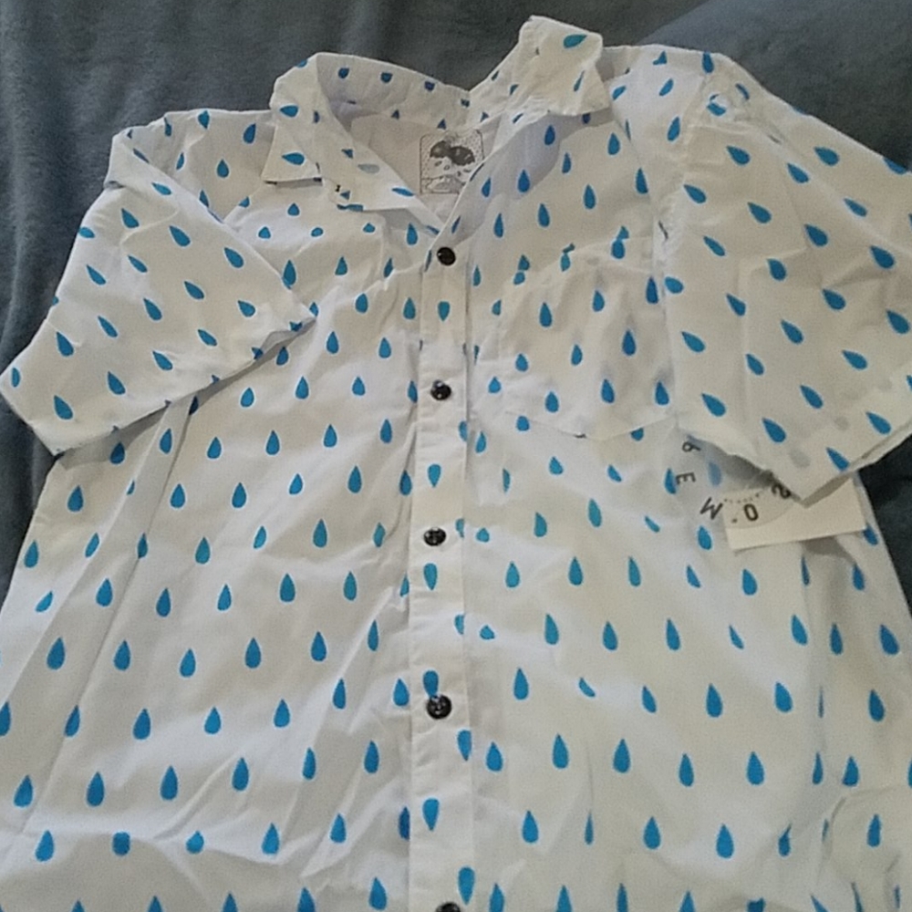 Rain drop collared shirt